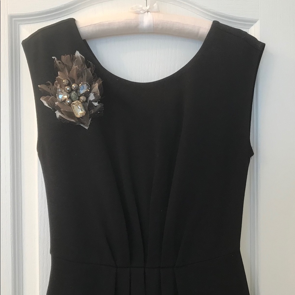 Taylor Black Peplum Sleeveless Dress